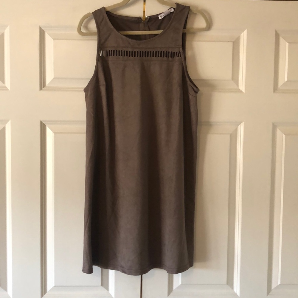Suede tribal dress